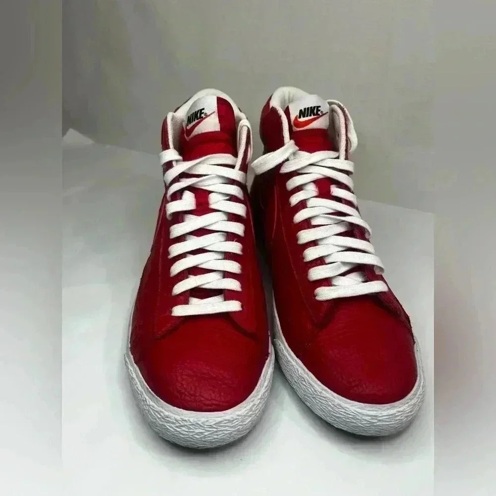 Nike Blazer Mid‎ High Premium Game Red 2016 429988-604 leather mens 9.5 - Picture 3 of 10
